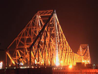 мост Howran - "Ворота в Калькутту" вечером
